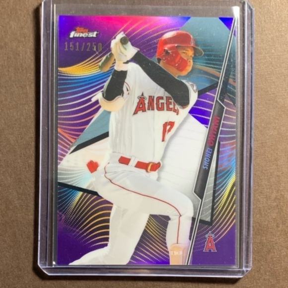 Shohei Ohtani /250 numbered Topps Stadium Club Purple Refractor Baseball Card - Picture 2 of 8